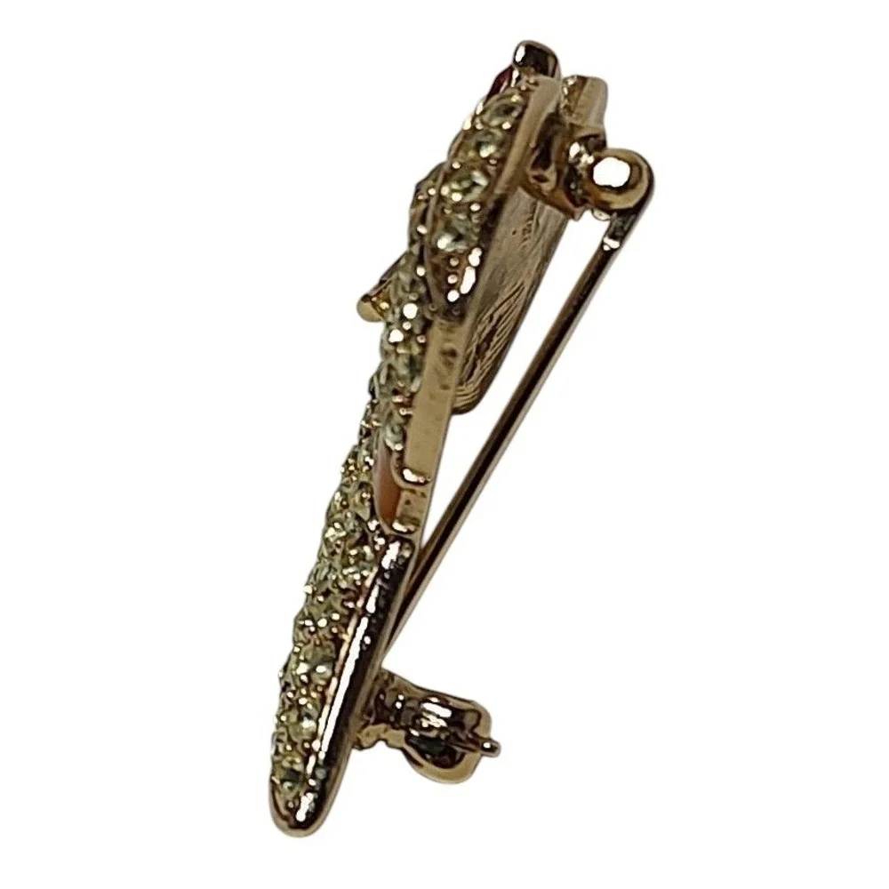 Monet signed brooch